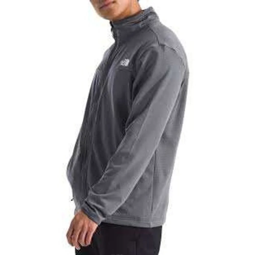 The North Face Cedar Trail‎ Grid Fleece Gray Full Zip Men's Jacket Size Large